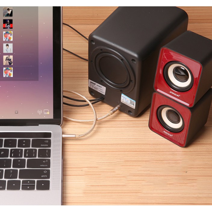 (Giá sỉ) Cáp âm thanh AUX 3.5 mm to 2 bọc dù