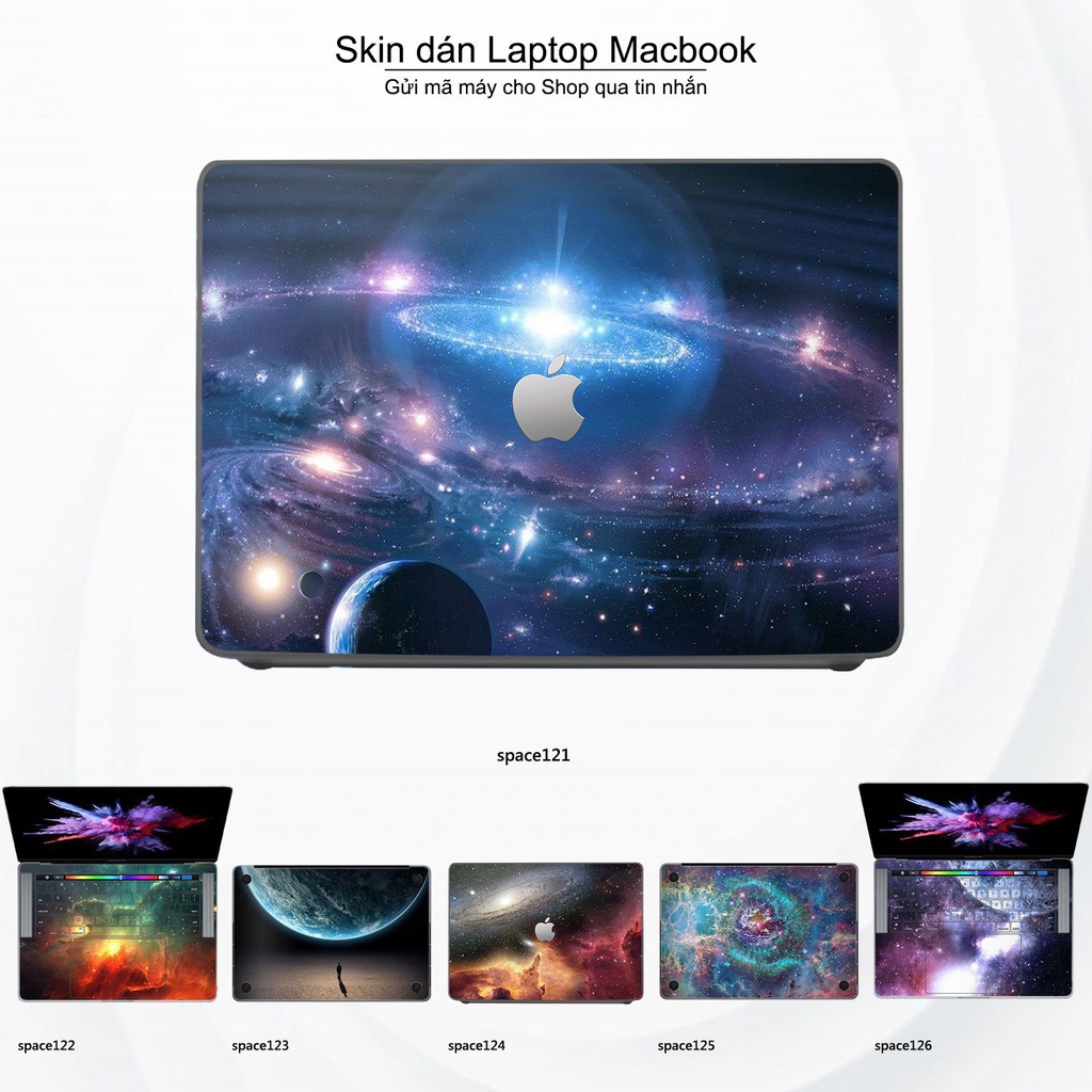 Skin dán Macbook mẫu không gian (đã cắt sẵn, inbox mã máy cho shop)