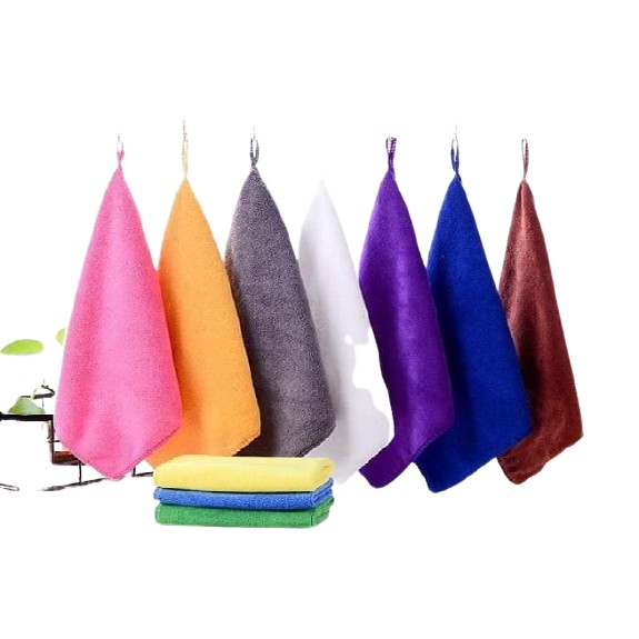 Khăn lau treo tường lau đa năng lau tay lau bàn bếp lau gương kính nail có móc treo tiện dụng KT 30X30 cm