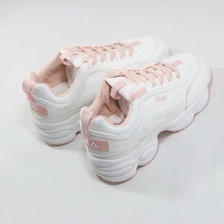 giày thể thao nữ fila màu trắng, giày nữ trắng đế cao.