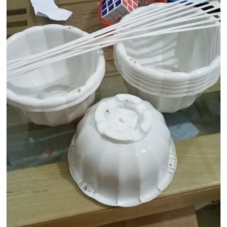 Chậu treo hình bí ngô rộng 22cm cao 15cm