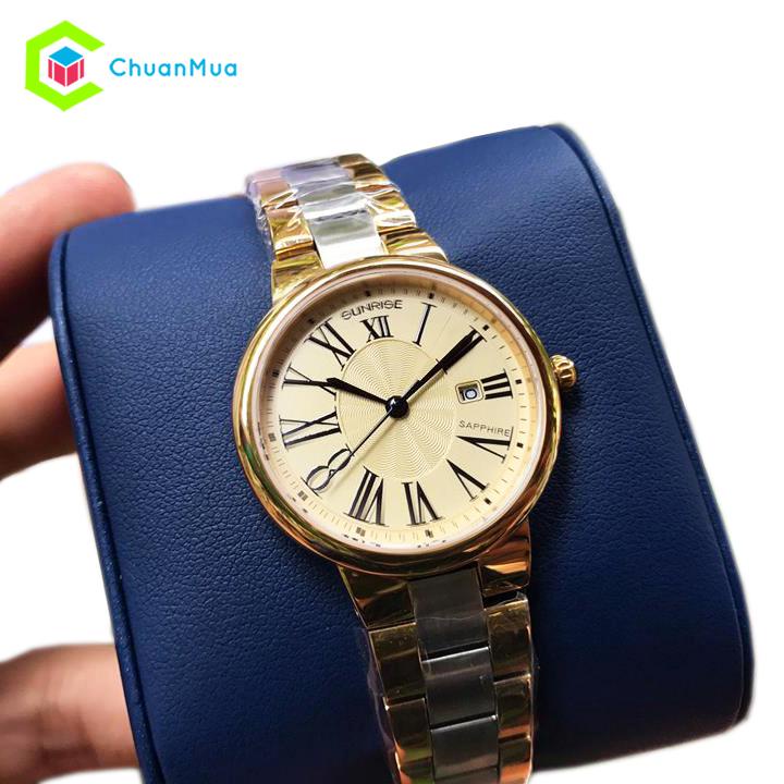 Đồng Hồ Nữ SUNRISE Kính Sapphire Chống Trầy
