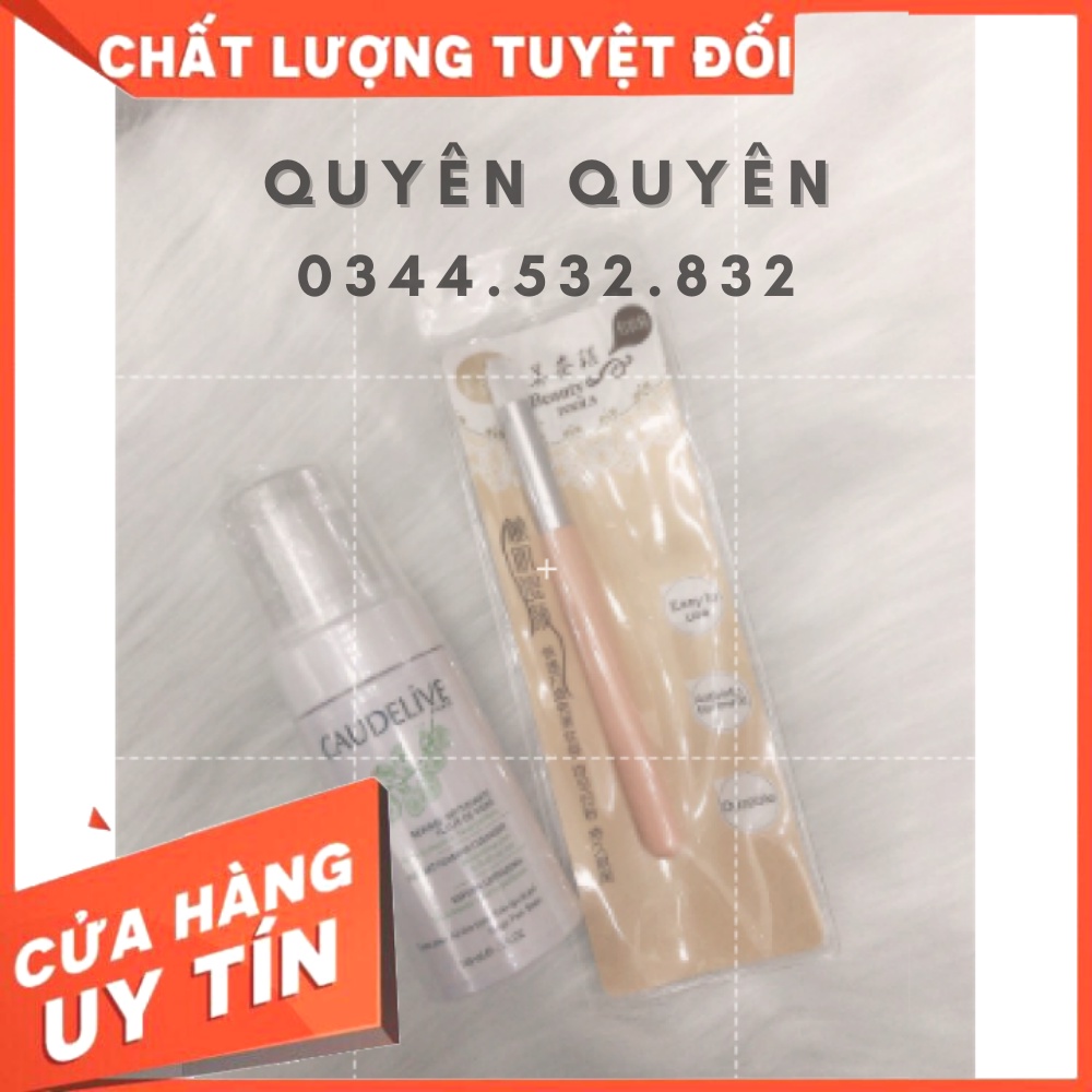 COMBO VỆ SINH XANH- (1 chai bọt + 1 cọ)DỤNG CỤ NỐI MI-QUYÊN QUYÊN