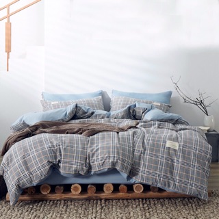Bộ chăn ga TICI COTTON KẺ