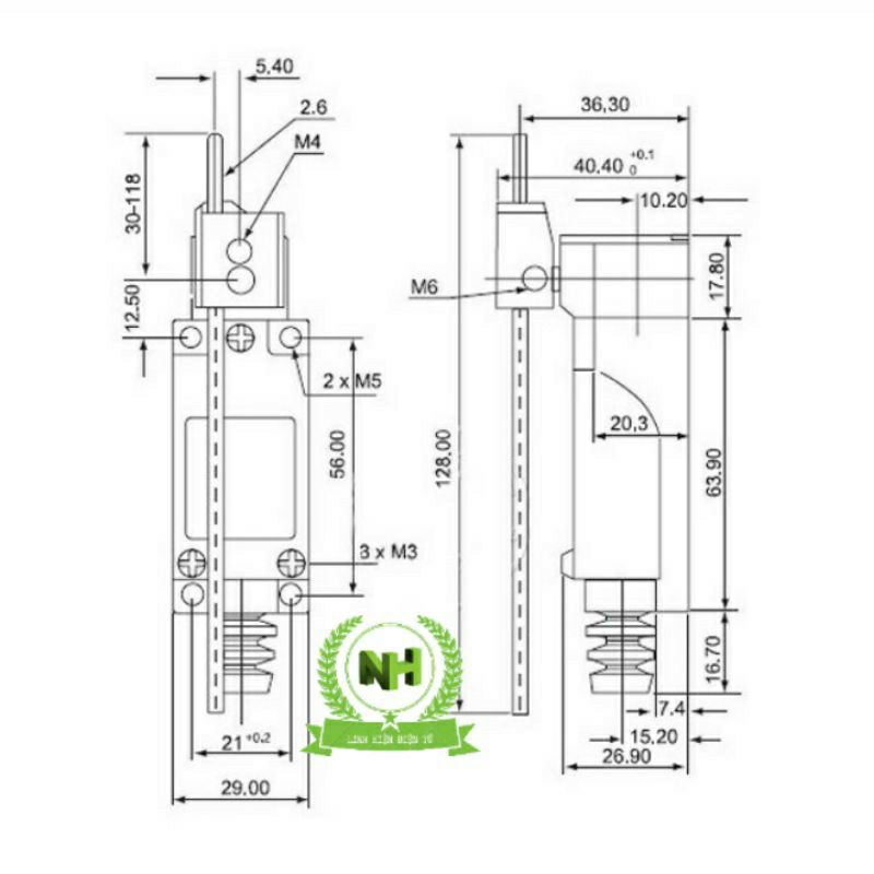 Công Tắc Hành Trình Moujen ME-8104/ 8107/ 8108/ 9101 250VAC-5A