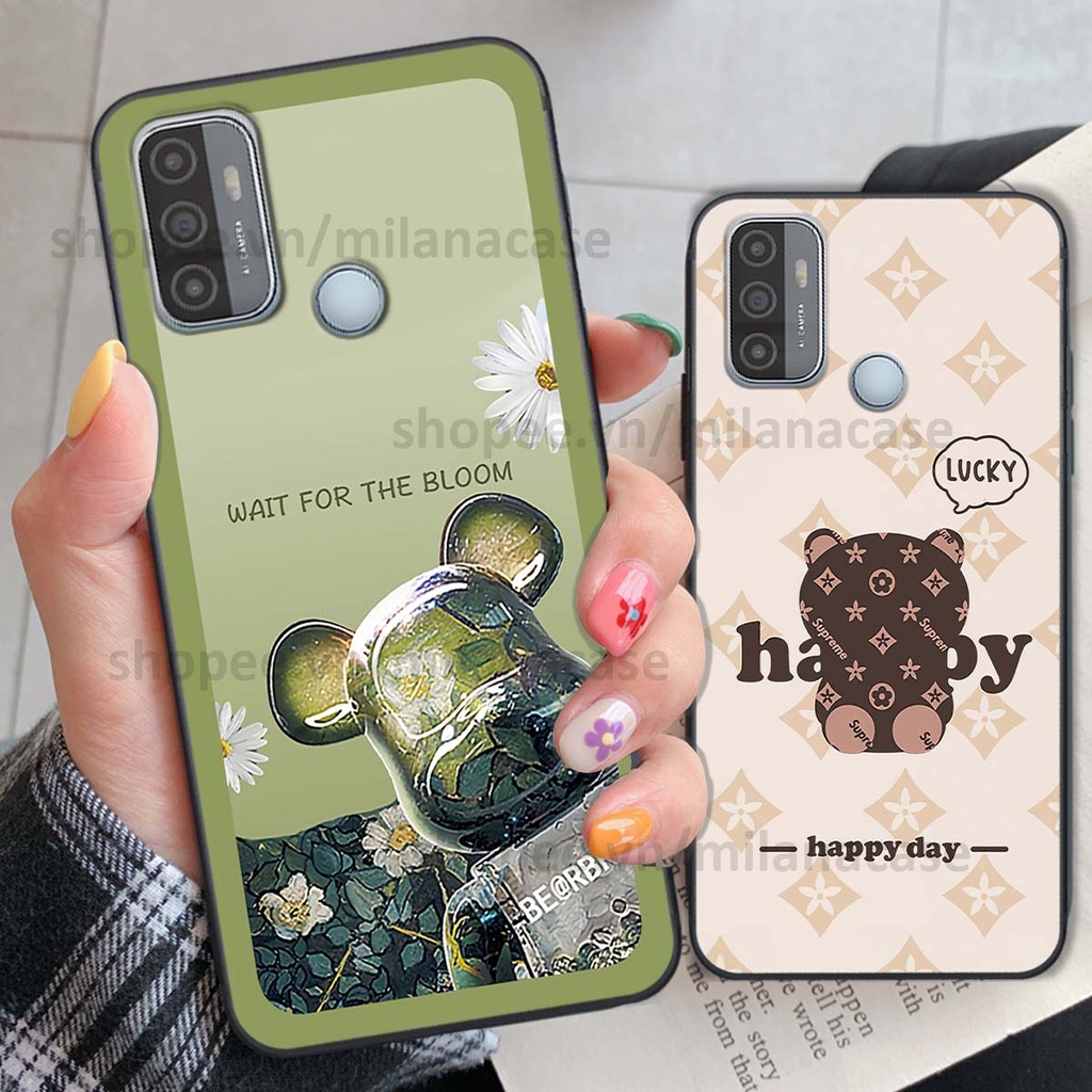 Ốp Oppo A53 gấu be@rBrick gấu Teddy Kaws siêu đẹp, phong cách, cá tính