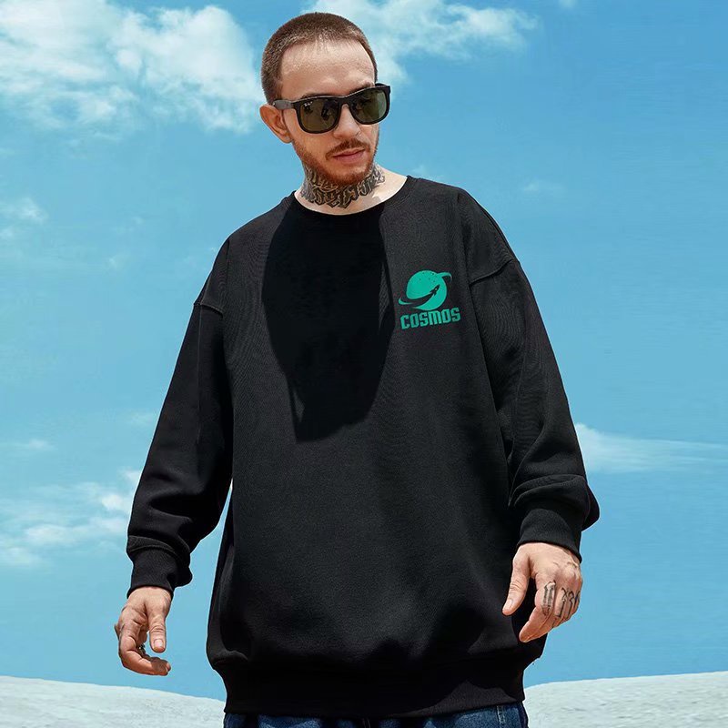 Áo Sweater Cổ Tròn Dáng Rộng In Hình Phi Hành Gia Phong Cách Hip Hop Thời Trang Xuân Thu Cho Nam Size M-8Xl