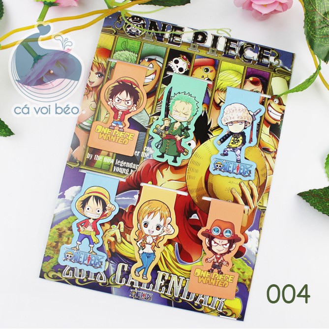 [SALE GIÁ XƯỞNG] [Bộ 6 -18 chiếc] Bookmark nam châm kẹp sách dấu trang One piece Đảo hải tặc manga anime