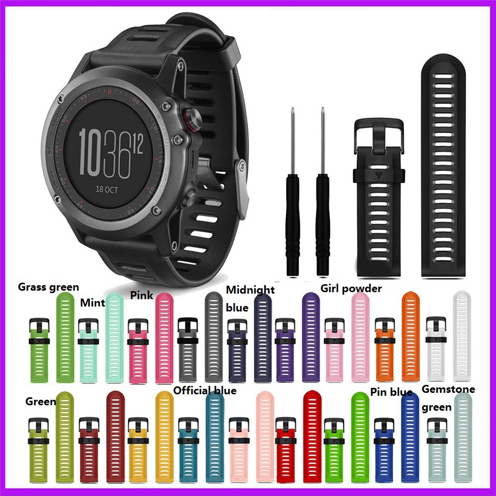 Dây Silicon đeo đồng hồ thay thế cho đồng hồ Garmin Fenix 3 / Fenix 3 HR 26mm