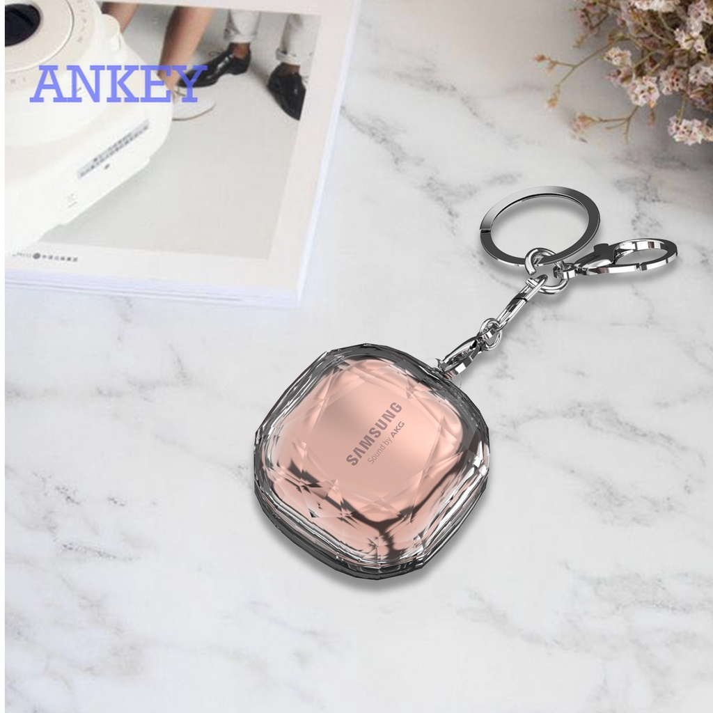 Samsung Galaxy Buds Live / Buds Pro / Buds 2 / Buds2 Pro Vỏ bảo vệ hộp sạc tai nghe không dây bằng nhựa PC cứng có móc khoá cho