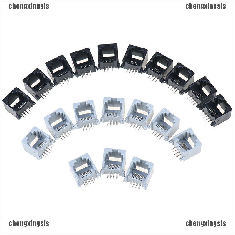 Set 10 Jack Cắm Mạng Cheng Rj45 8p8c Cho Máy Tính