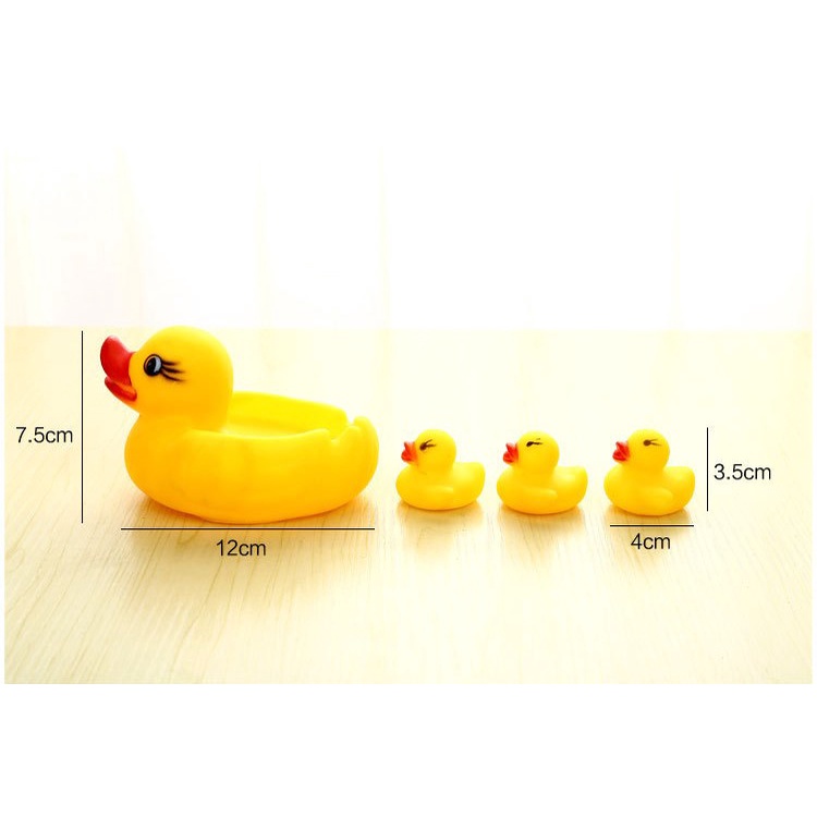 Đồ chơi đàn vịt nhà tắm kêu chip 4 con