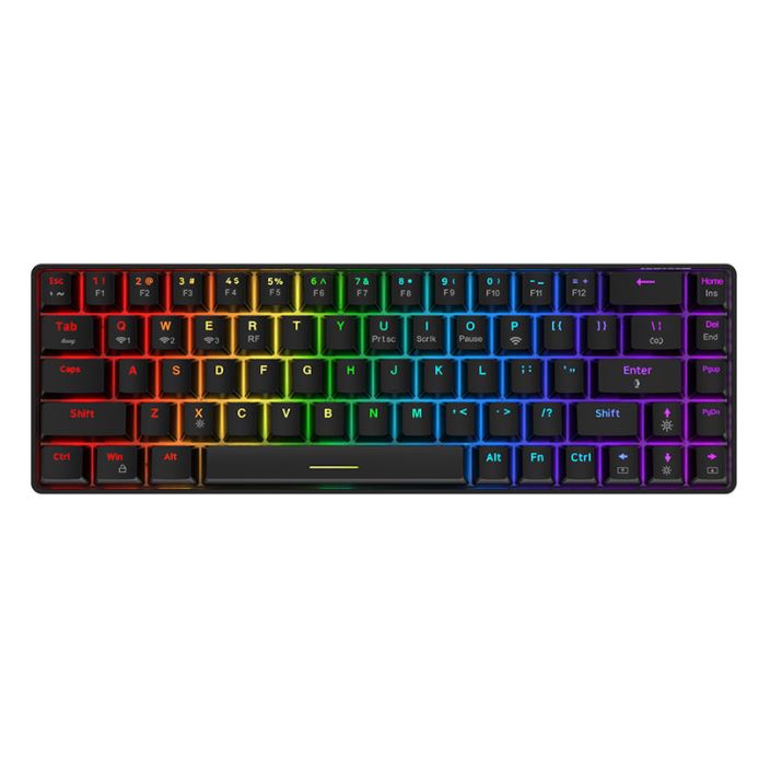 Phím Ajazz K685T Hotswap - Bàn Phím Cơ không dây Ajazz K685T Kết nối Dây, Bluetooth 5.0 và Wireless 2.4G - Chính Hãng