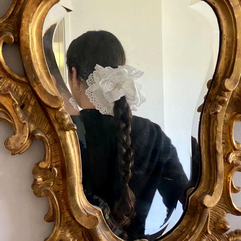 Dây Buộc Tóc Vải Ren Hoa Màu Sắc Ngọt Ngào Phong Cách Lolita Hàn Quốc