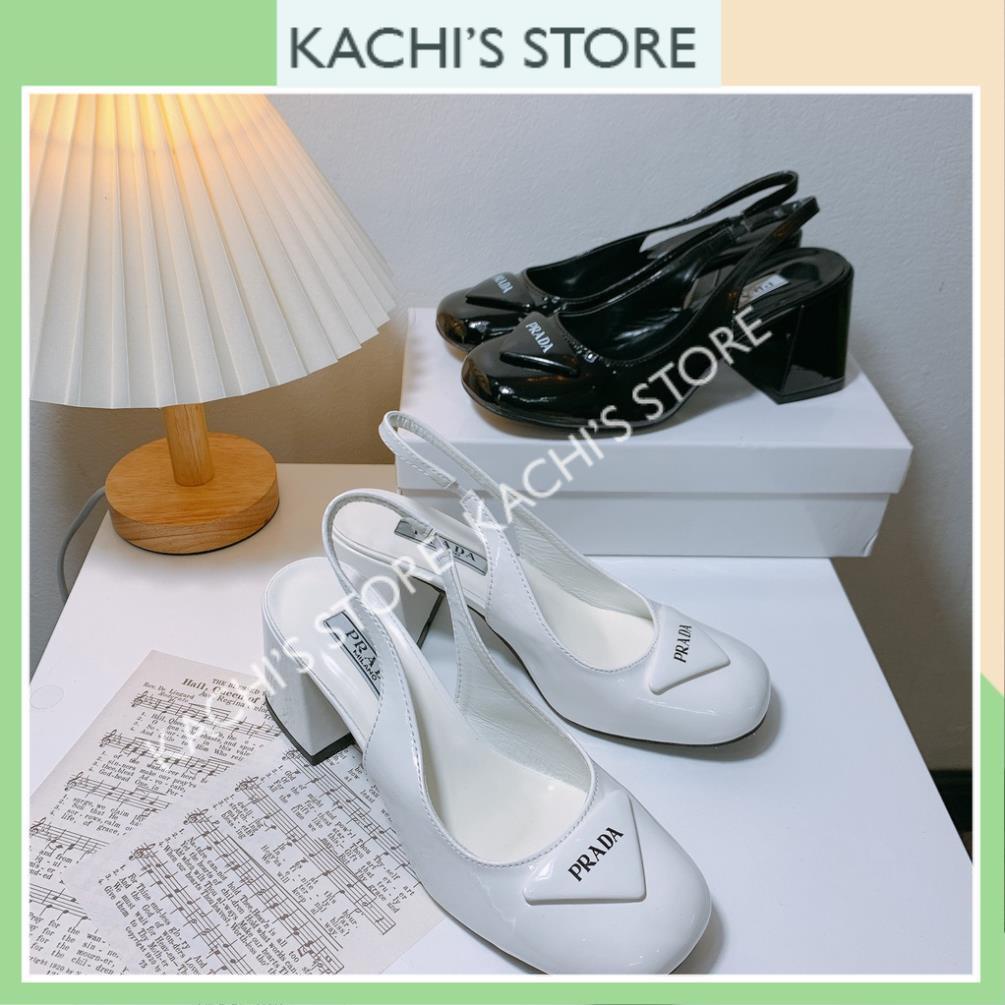 Giày cao gót vuông bít mũi 7 phân cao cấp,Sandal cao gót vuông bít mũi 7 phân cao cấp Kachis.store