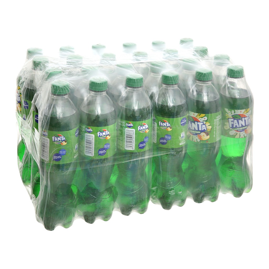 Thùng 24 chai nước ngọt Fanta hương Soda Cream 600ml - Vị Soda kết hợp với Kem tươi - Hương trái cây cực sảng khoái