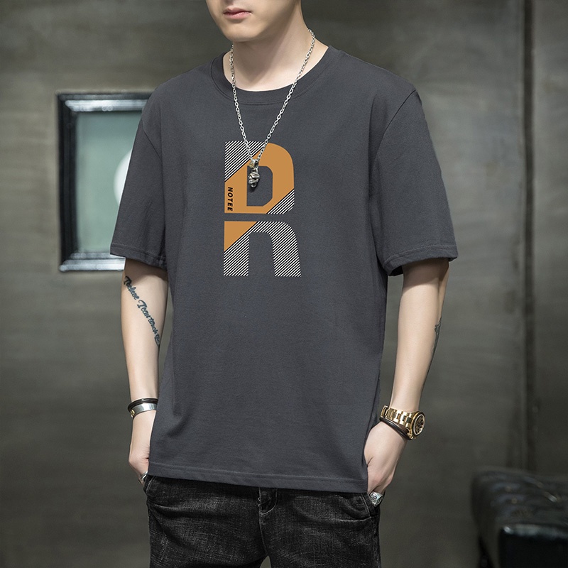 Áo Thun Tay Ngắn Cổ Tròn In Họa Tiết Thời Trang Cho Nam