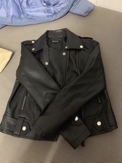 Áo da biker khoá K