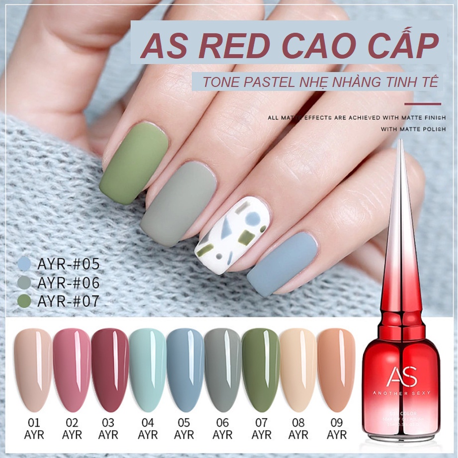 Sơn Gel AS RED | Mã AYR |  Pastel Nhẹ Nhàng