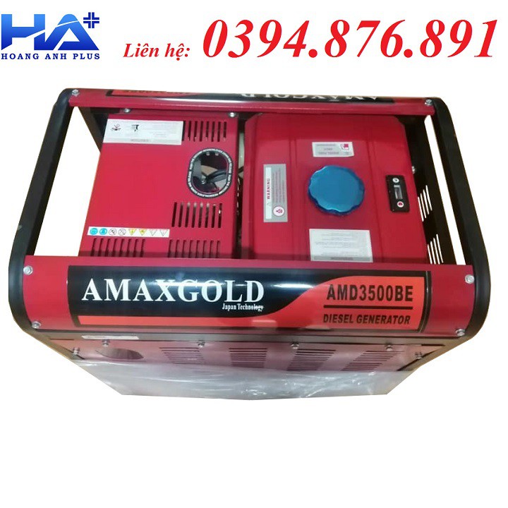 [Free ship] Máy Phát Điện Chạy Dầu 3Kw AmaxGold AMD3500BE