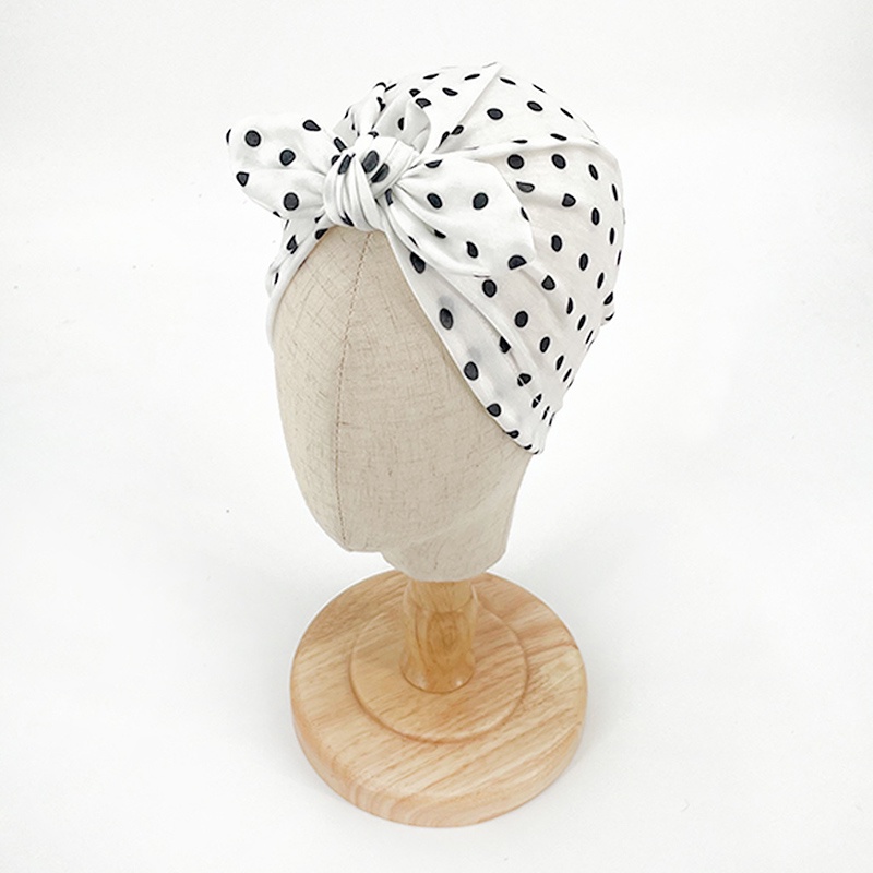 Mũ turban chấm bi thắt nơ phong cách Ấn Độ dễ thương làm phụ kiện chụp ảnh cho bé