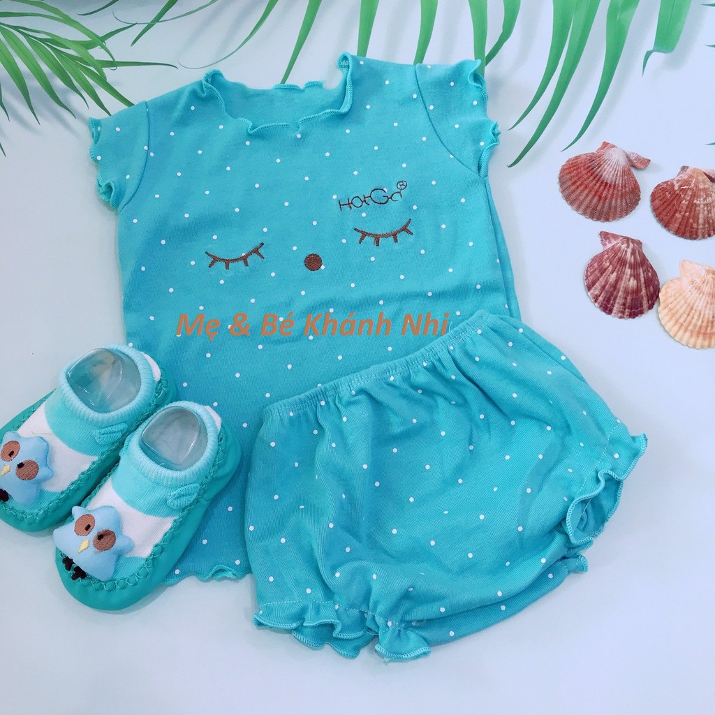 Bộ Thun Mát HOTGA Bé Gái - Đồ Bộ Sơ Sinh Cho Bé Gái