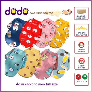 Áo nỉ hoạ tiết dễ thương siêu đẹp cho chó mèo - Dodo Pet