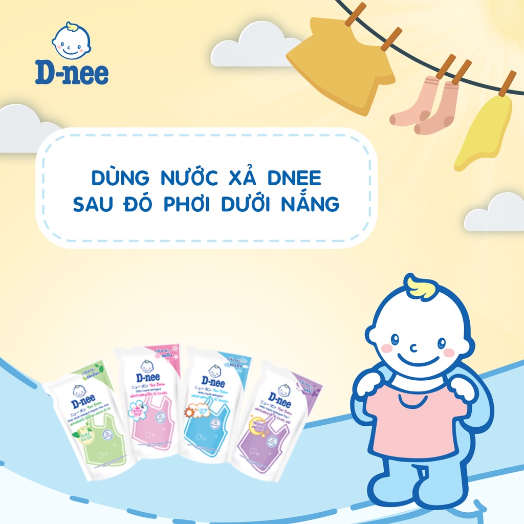 Nước giặt xả DNEE an toàn cho bé sơ sinh, Hàng nhập khẩu Thái Lan, TEM ĐẠI THỊNH