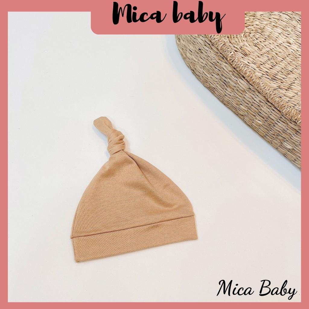 Mũ nón thắt nút chất cotton đáng yêu cho bé 0-12 tháng Mica baby MD25