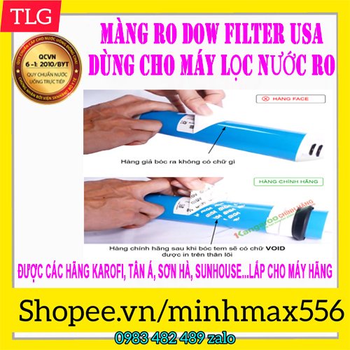 MÀNG RO DOW FILTEC HÃNG | MÀNG RO DOW