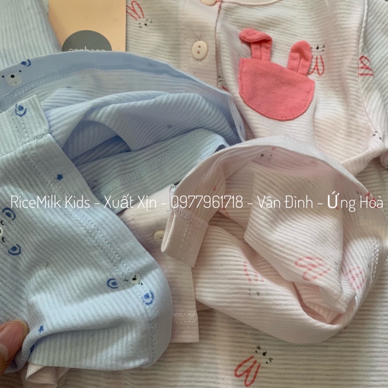 Bộ cotton giấy cho bé trai bé gái xuất Hàn