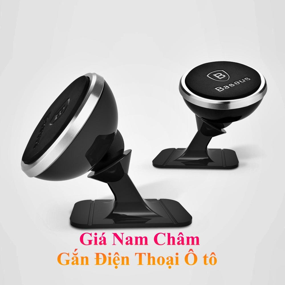 [BASEUS] Giá Nam Châm Gắn Điện Thoại Trên Ô Tô - Giá Đỡ Điện Thoại Trên Xe Hơi Xoay 360 Độ