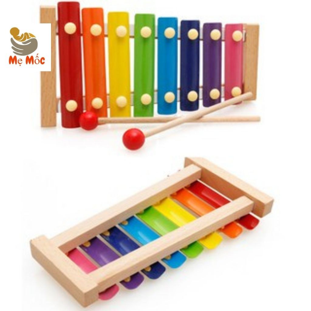 Đàn Gõ Nhạc cho bé - Đồ chơi Gỗ đàn gõ nhạc - Đàn Xylophone 8 thanh giúp bé kích thích phát triển giác quan[Shop Mẹ Mốc