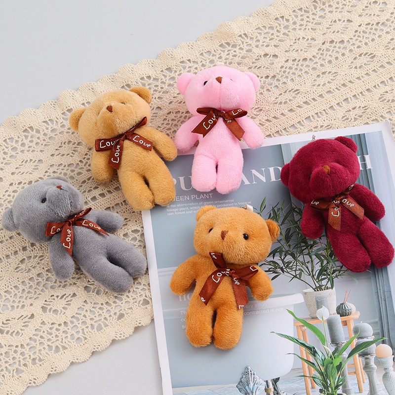 Gấu bông teddy mini dễ thương - Gấu bông teddy mini cao cấp kích cỡ 10 cm