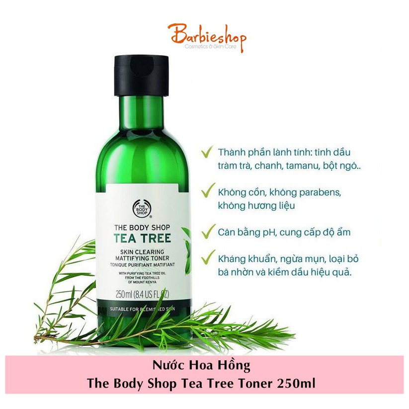 NƯỚC HOA HỒNG TEA TREE THE BODY SHOP 250ML