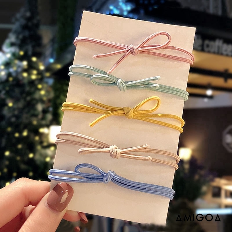 ✨✨Dây cột tóc màu sắc xinh xắn phong cách Hàn Quốc thời trang cho nữ Amigoa