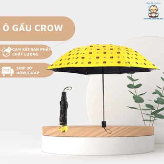 Ô gấp gọn chống tia UV có họa tiết gấu BROWN, lông vũ dễ thương đáng yêu