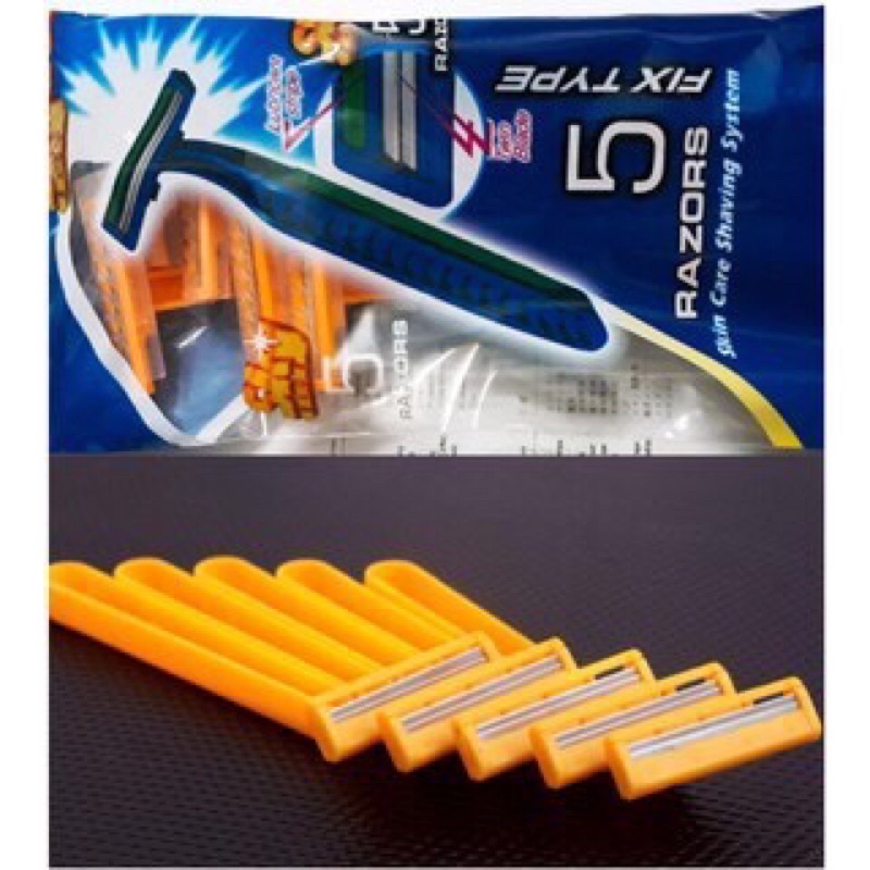 COMBO 5 DAO CẠO RÂU LƯỠI KÉP CÁN VÀNG - DAO CẠO LÔNG NÁCH, LÔNG TAY CHÂN