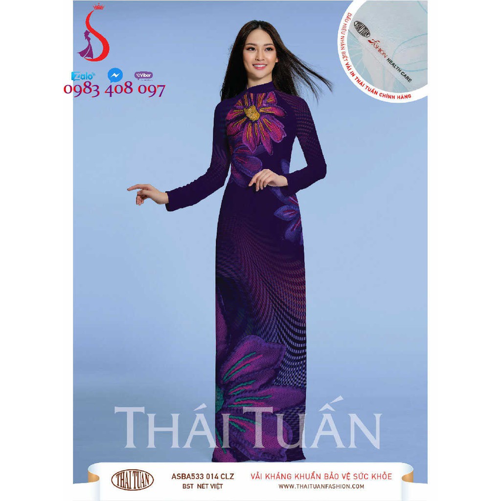 Vải Áo Dài Thái Tuấn đẹp 2020 Nét Việt premium mới