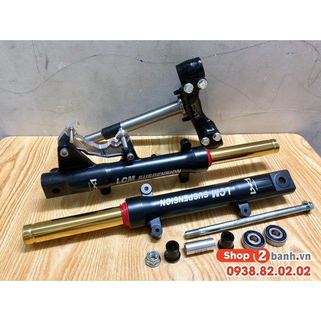 Phuộc trước LCM V1 ty vàng cho Exciter 150 chảng 3 bằng sắt (070683)