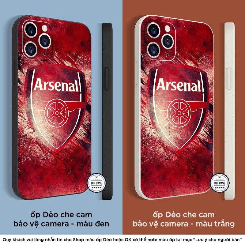 ⚽Ốp Điện Thoại iPhone Logo Arsenal ⚽Ốp Màu Đỏ Thiết Kế Đẹp iphone 13 12 11 Pro Max 6s 6 7 8 Plus X Xr Xs Max BONGDA101