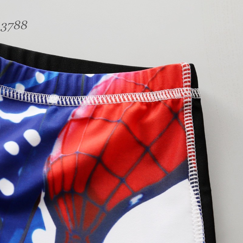 Set bộ bơi dài tay in hình nhện bé trai kèm mũ co giãn tốt RIO hàng có sẵn kèm video