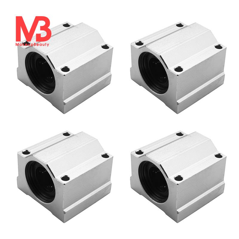 4 SC20UU 20mm Nhôm Chuyển Động Tuyến Tính Vòng Bi Trượt Bushing Cho CNC