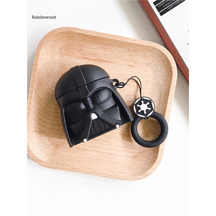 Vỏ bảo vệ hộp sạc tai nghe darth-vader black samurai thích hợp cho AirPods 1/2 AirPods Pro 3
