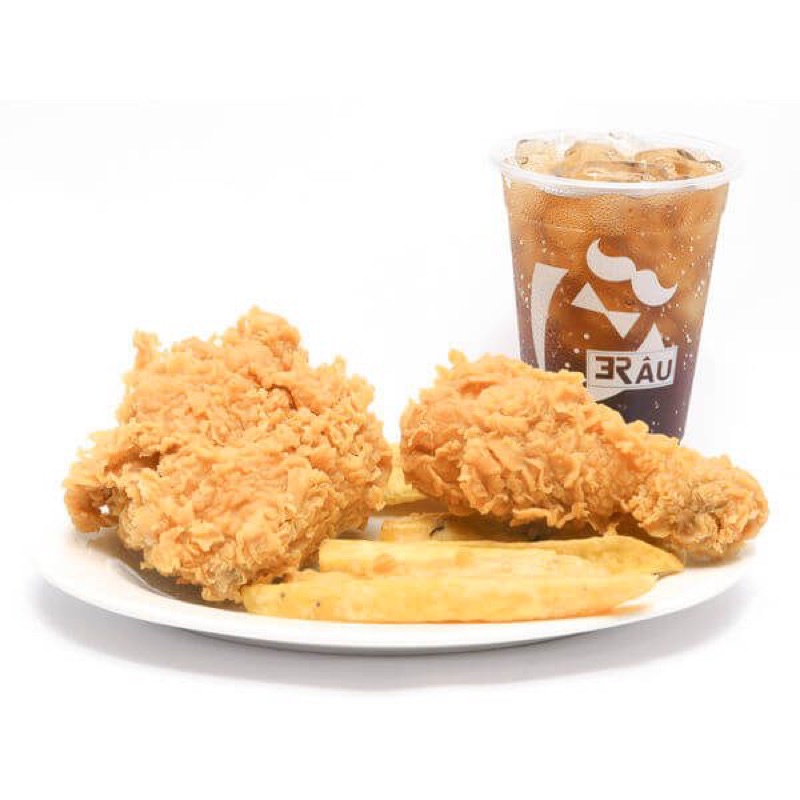 Combo ăn liền 2 Đùi gà rán + Khoai lang chiên + Coca L