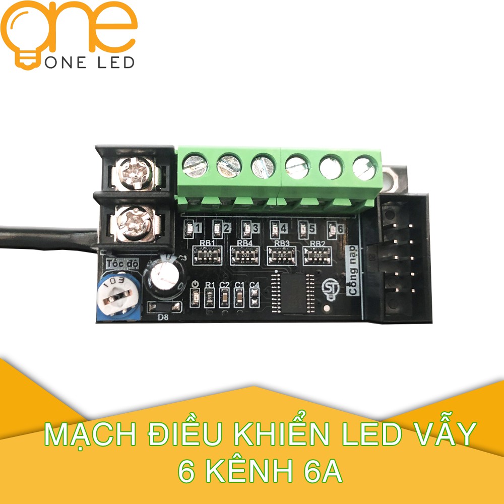 Mạch điều khiển Led Vẫy 6 kênh 6A OneLED V3.2