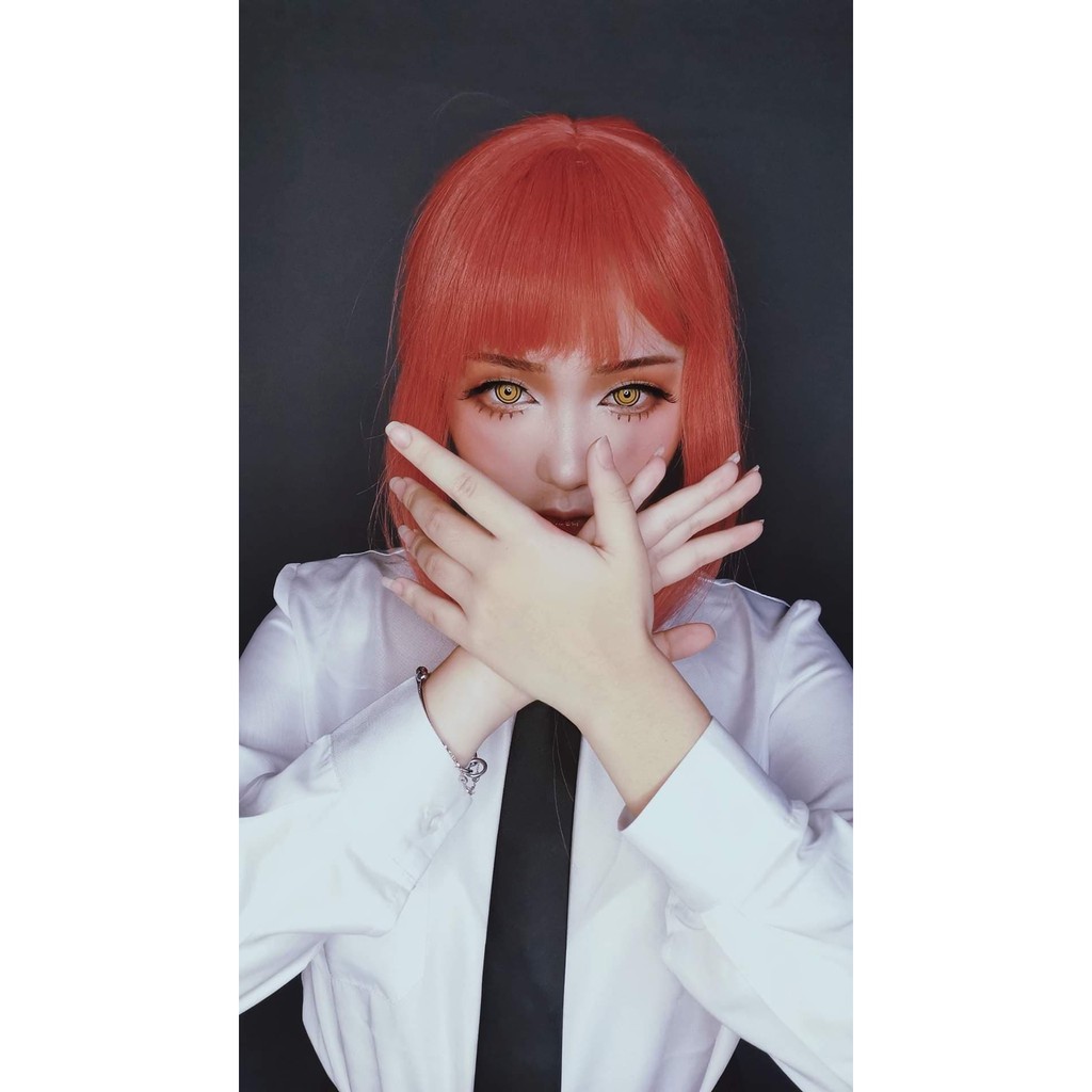 Kính áp tròng cosplay vàng 2 vòng - Lens cosplay nhân vật Makima Chainsaw man & Mihawk One Piece