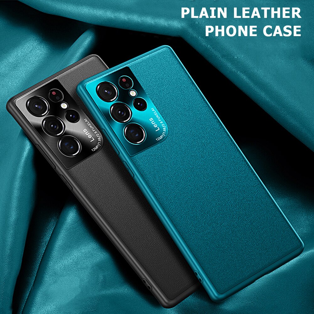 Ốp Điện Thoại Da Bảo Vệ Camera Cho Samsung Galaxy S22 S21 Ultra S22 Plus S20 FE 4G 5G Samsung S 22 21