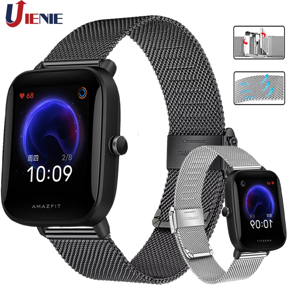 Dây Đeo Inox Milanese 20mm Cho Đồng Hồ Thông Minh Xiaomi Huami Amazfit Bip Lite S / Bip U / Gts 2 Mini / Amiluou Ls02