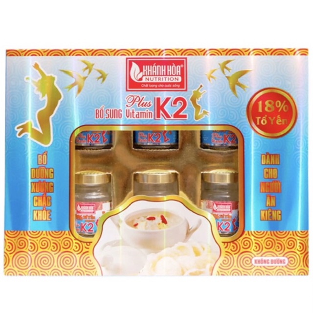 Yến sào không đường Khánh Hoà Nutrition 18% ( Hộp 6 lọ 70ml)